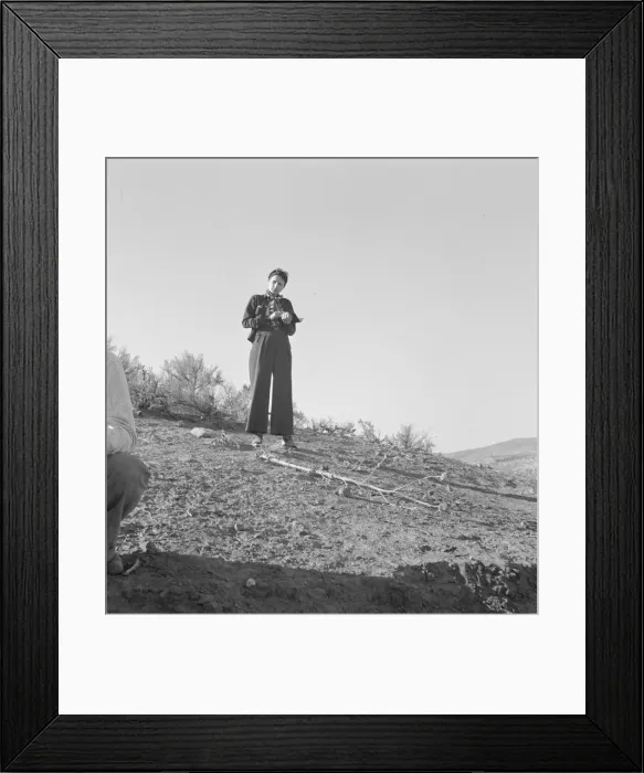 Framed Print : Woman at Cow Hollow, Oregon, 1939. Creator: Dorothea Lange Framed Print : Woman at Cow Hollow, Oregon, 1939. Creator: Dorothea Lange