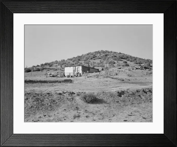 Framed Print : New farm in Cow Hollow, Malheur County, Oregon, 1939. Creator: Dorothea Lange