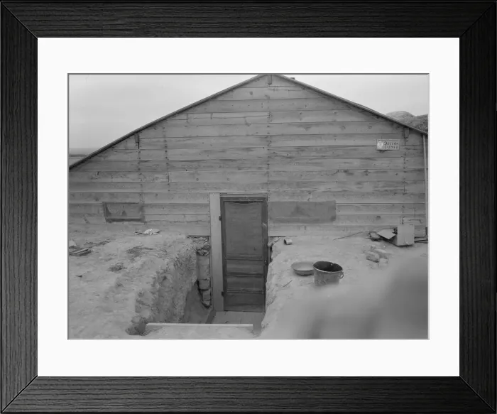 Framed Print : Home of Free family who had lived in Beaver... Dead Ox Flat, Malheur County, Oregon, 1939 Creator: Dorothea Lange Framed Print : Home of Free family who had lived in Beaver... Dead Ox Flat, Malheur County, Oregon, 1939 Creator: Dorothea Lange
