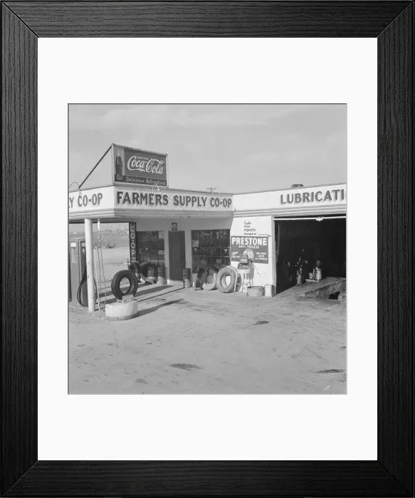 Framed Print : Farmers supply co-op, Nyssa, Malheur County, Oregon, 1939. Creator: Dorothea Lange Framed Print : Farmers supply co-op, Nyssa, Malheur County, Oregon, 1939. Creator: Dorothea Lange