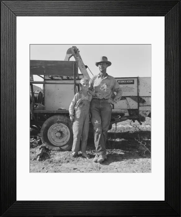 Framed Print : George Cleaver, new farmer, has five boys, Malheur County, Oregon, 1939. Creator: Dorothea Lange Framed Print : George Cleaver, new farmer, has five boys, Malheur County, Oregon, 1939. Creator: Dorothea Lange