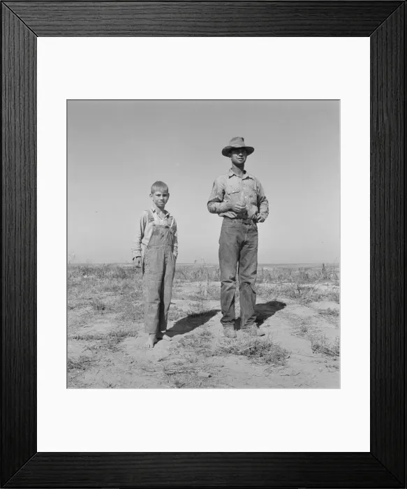 Framed Print : George Cleaver, new farmer, has five boys, Malheur County, Oregon, 1939. Creator: Dorothea Lange Framed Print : George Cleaver, new farmer, has five boys, Malheur County, Oregon, 1939. Creator: Dorothea Lange