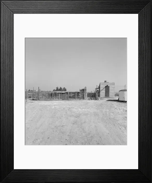 Framed Print : Country slaughterhouse for use of farmers, one mile north of Nyssa, Oregon, 1939. Creator: Dorothea Lange Framed Print : Country slaughterhouse for use of farmers, one mile north of Nyssa, Oregon, 1939. Creator: Dorothea Lange