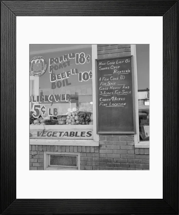 Framed Print : Detail on main street of Nyssa, Oregon, 1939. Creator: Dorothea Lange Framed Print : Detail on main street of Nyssa, Oregon, 1939. Creator: Dorothea Lange