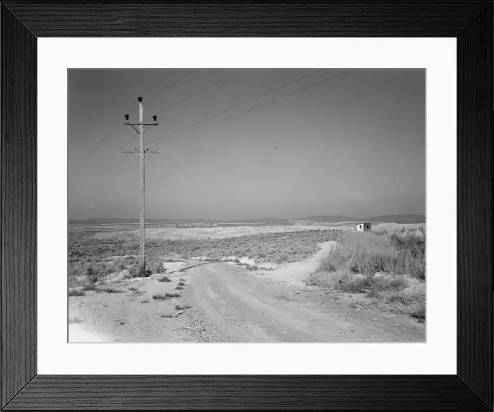Framed Print : On bench land of the Owyhee project, Nyssa Heights, Malheur County, Oregon, 1939. Creator: Dorothea Lange Framed Print : On bench land of the Owyhee project, Nyssa Heights, Malheur County, Oregon, 1939. Creator: Dorothea Lange