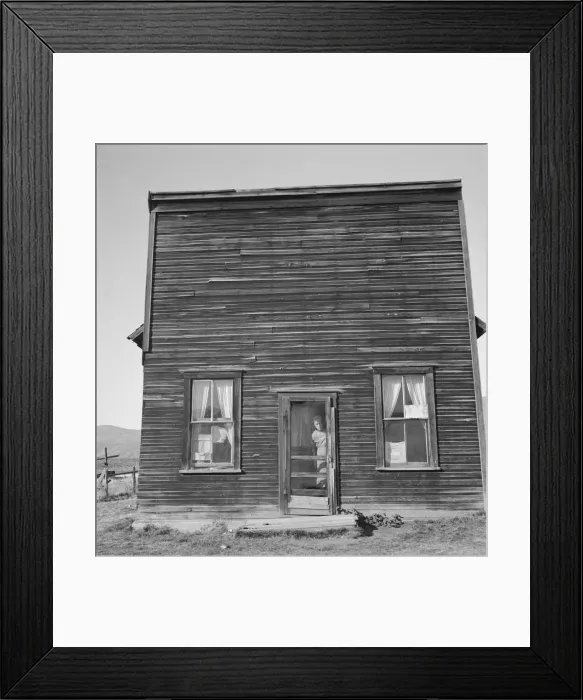 Framed Print : Possibly: Member of Ola self help sawmill co-op lives in what was once... Gem County, Idaho, 1939. Creator: Dorothea Lange Framed Print : Possibly: Member of Ola self help sawmill co-op lives in what was once... Gem County, Idaho, 1939. Creator: Dorothea Lange