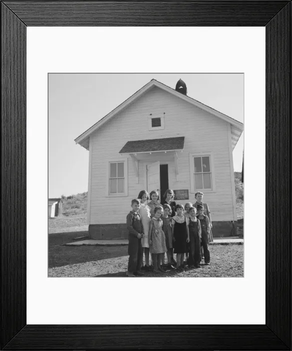 Framed Print : Jacknife School, Gem County, Idaho, 1939. Creator: Dorothea Lange Framed Print : Jacknife School, Gem County, Idaho, 1939. Creator: Dorothea Lange
