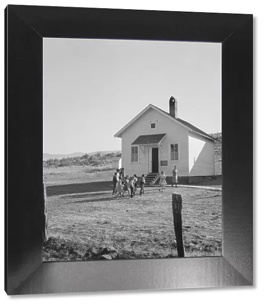 School attended by children of members of Ola self-help sawmill co-op, Gem County, Idaho, 1939. Creator: Dorothea Lange