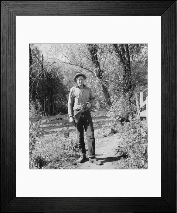 Framed Print : Roy Carlock, member of Ola self-help sawmill co-op, Gem County, Idaho, 1939. Creator: Dorothea Lange Framed Print : Roy Carlock, member of Ola self-help sawmill co-op, Gem County, Idaho, 1939. Creator: Dorothea Lange