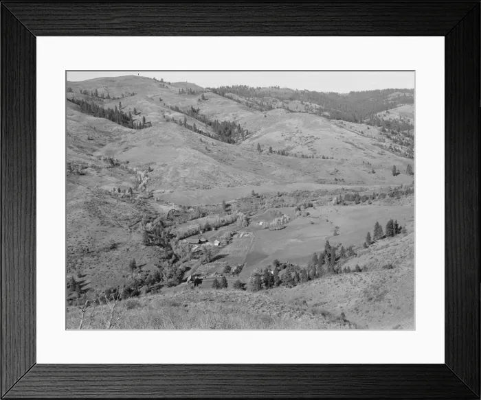 Framed Print : Possibly: Upper end of Squaw Creek Valley... Ola self-help sawmill co-op, Gem County, Idaho, 1939. Creator: Dorothea Lange Framed Print : Possibly: Upper end of Squaw Creek Valley... Ola self-help sawmill co-op, Gem County, Idaho, 1939. Creator: Dorothea Lange