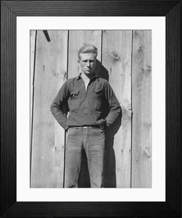 Framed Print : One of the thirty-six members of the Ola self-help sawmill co-op, Gem County, Idaho, 1939. Creator: Dorothea Lange Framed Print : One of the thirty-six members of the Ola self-help sawmill co-op, Gem County, Idaho, 1939. Creator: Dorothea Lange