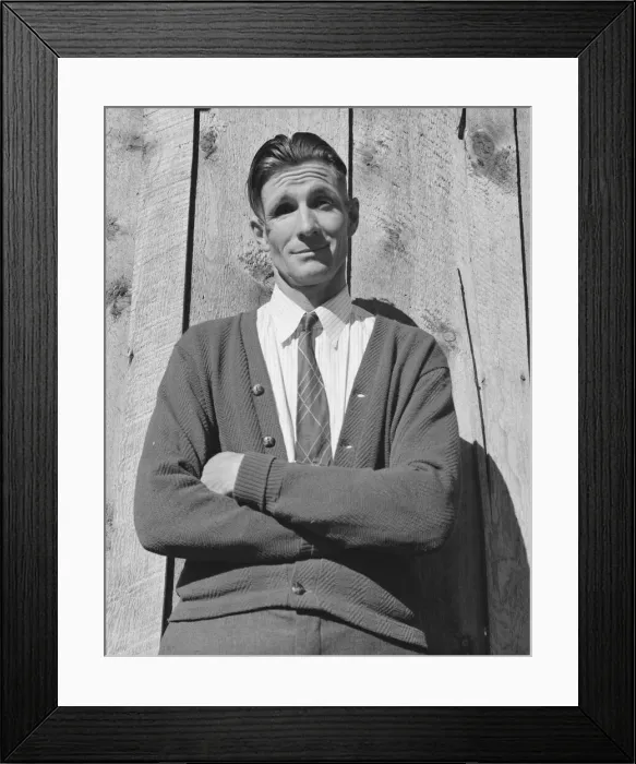 Framed Print : Charlie Carlock, aged thirty-six, the spokesman for the group... Gem County, Idaho, 1939. Creator: Dorothea Lange Framed Print : Charlie Carlock, aged thirty-six, the spokesman for the group... Gem County, Idaho, 1939. Creator: Dorothea Lange