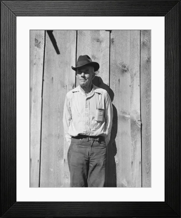 Framed Print : One of the thirty-six members of the Ola self-help sawmill co-op, Gem County, Idaho, 1939. Creator: Dorothea Lange Framed Print : One of the thirty-six members of the Ola self-help sawmill co-op, Gem County, Idaho, 1939. Creator: Dorothea Lange
