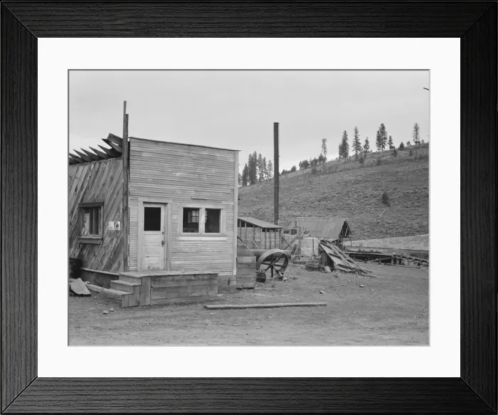 Framed Print : Abandoned sawmill in nearly deserted town, Tamarack, Adams County, Idaho, 1939. Creator: Dorothea Lange Framed Print : Abandoned sawmill in nearly deserted town, Tamarack, Adams County, Idaho, 1939. Creator: Dorothea Lange