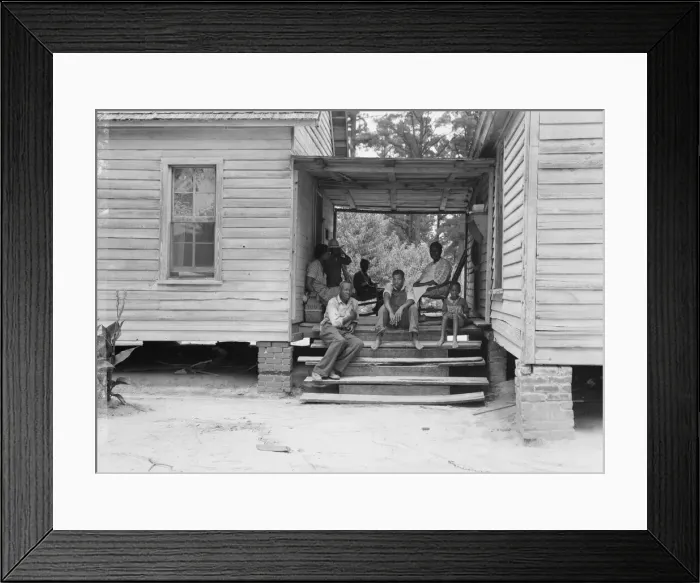Framed Print : Zollie Lyons, Negro sharecropper, home from the field for dinner... Upchurch, North Carolina, 1939. Creator: Dorothea Lange Framed Print : Zollie Lyons, Negro sharecropper, home from the field for dinner... Upchurch, North Carolina, 1939. Creator: Dorothea Lange