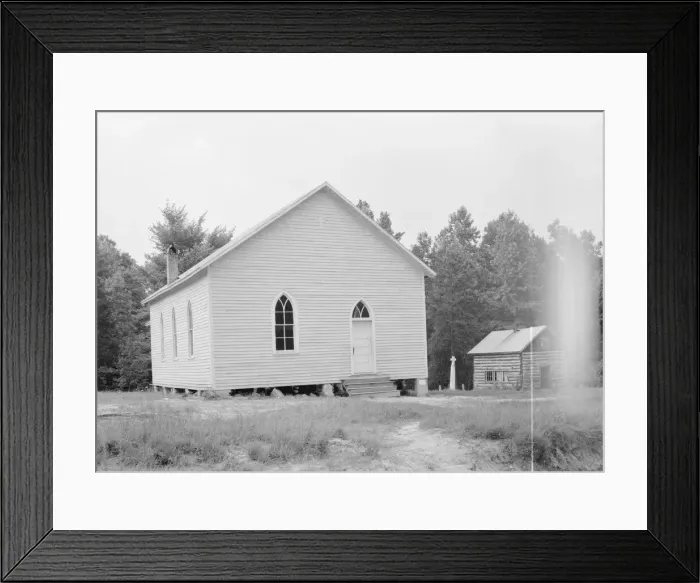 Framed Print : Negro Baptist church, Bushy Fork, North Carolina, 1939. Creator: Dorothea Lange Framed Print : Negro Baptist church, Bushy Fork, North Carolina, 1939. Creator: Dorothea Lange