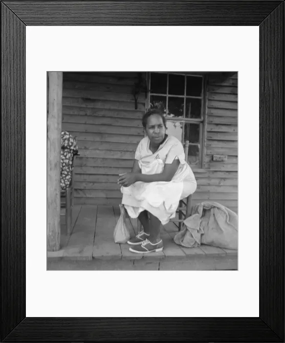 Framed Print : Possibly: Mother of sharecropper family and friend... the rain, Person County, North Carolina, 1939. Creator: Dorothea Lange