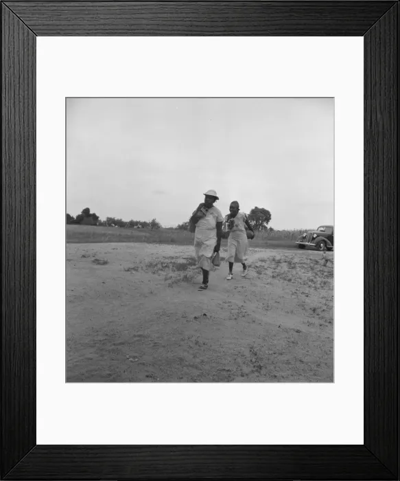 Framed Print : Mother of sharecropper family and friend... in the rain, Person County, North Carolina, 1939. Creator: Dorothea Lange Framed Print : Mother of sharecropper family and friend... in the rain, Person County, North Carolina, 1939. Creator: Dorothea Lange