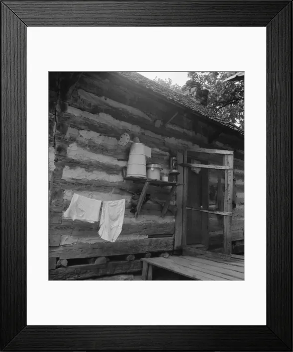 Framed Print : Porch on Negro share tenant cabin, near Gordonton, North Carolina, 1939. Creator: Dorothea Lange Framed Print : Porch on Negro share tenant cabin, near Gordonton, North Carolina, 1939. Creator: Dorothea Lange