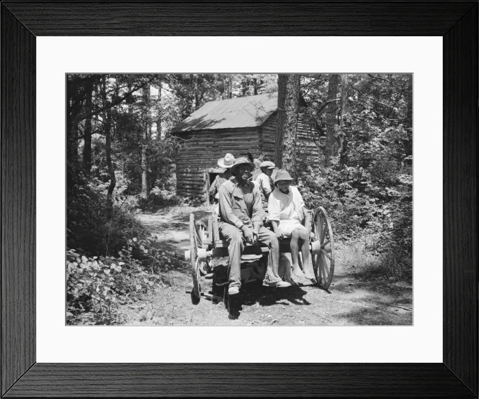 Framed Print : Possibly: Colored sharecropper and his children about to leave... Shoofly, North Carolina, 1939. Creator: Dorothea Lange Framed Print : Possibly: Colored sharecropper and his children about to leave... Shoofly, North Carolina, 1939. Creator: Dorothea Lange