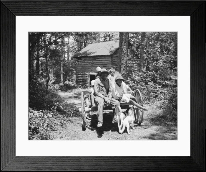 Framed Print : Colored sharecropper and his children about to leave... Shoofly, North Carolina, 1939. Creator: Dorothea Lange Framed Print : Colored sharecropper and his children about to leave... Shoofly, North Carolina, 1939. Creator: Dorothea Lange