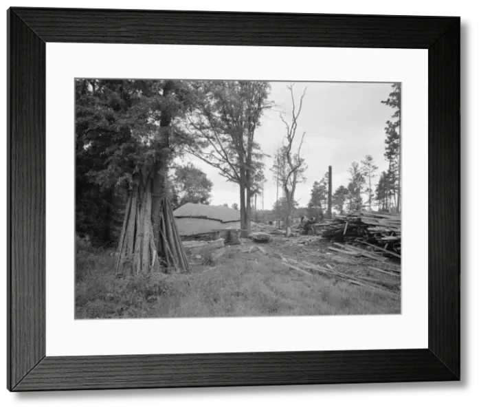 Framed Print : Small portable sawmill, near Chapel Hill, North Carolina, 1939. Creator: Dorothea Lange Framed Print : Small portable sawmill, near Chapel Hill, North Carolina, 1939. Creator: Dorothea Lange
