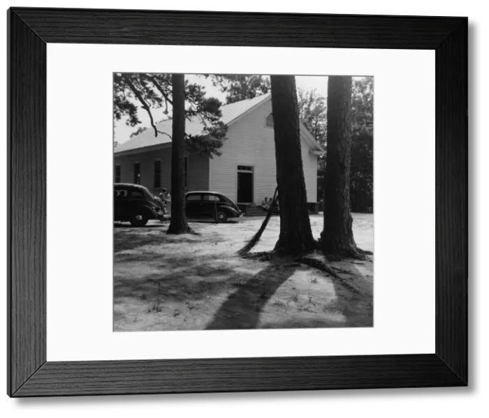 Framed Print : Churchyard on annual cleaning up day, Wheeleys Church, Person County, North Carolina, 1939. Creator: Dorothea Lange Framed Print : Churchyard on annual cleaning up day, Wheeleys Church, Person County, North Carolina, 1939. Creator: Dorothea Lange