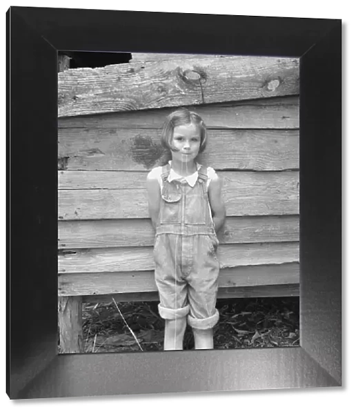 Eight year old daughter who helps about the tobacco barn... Granville County, North Carolina, 1939. Creator: Dorothea Lange