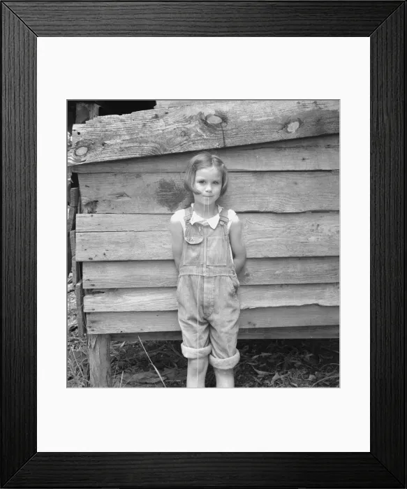 Framed Print : Eight year old daughter who helps about the tobacco barn... Granville County, North Carolina, 1939. Creator: Dorothea Lange Framed Print : Eight year old daughter who helps about the tobacco barn... Granville County, North Carolina, 1939. Creator: Dorothea Lange