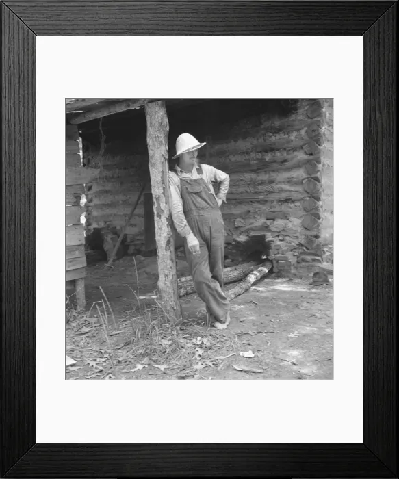Framed Print : Mr. Taylor, tobacco sharecropper, relaxes when the... Granville County, North Carolina, 1939. Creator: Dorothea Lange Framed Print : Mr. Taylor, tobacco sharecropper, relaxes when the... Granville County, North Carolina, 1939. Creator: Dorothea Lange