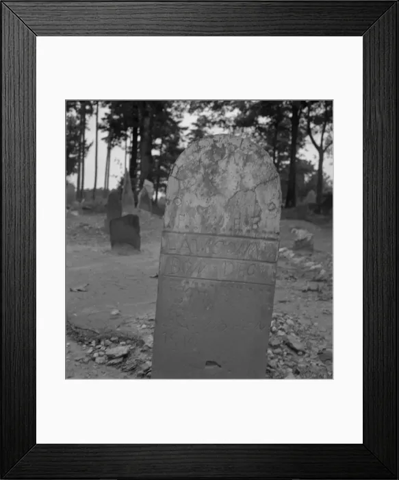 Framed Print : Tombstone in a red clay Negro cemetery, Person County, North Carolina, 1939. Creator: Dorothea Lange Framed Print : Tombstone in a red clay Negro cemetery, Person County, North Carolina, 1939. Creator: Dorothea Lange