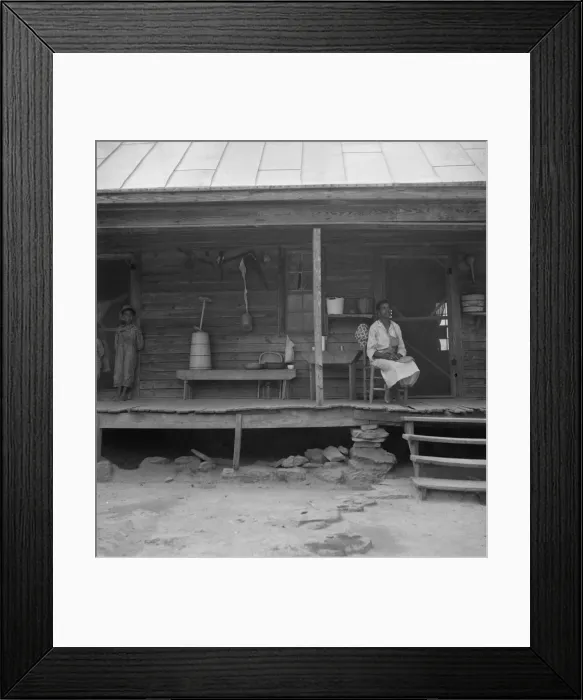 Framed Print : Porch of Negro tenant house, Person County, North Carolina, 1939. Creator: Dorothea Lange Framed Print : Porch of Negro tenant house, Person County, North Carolina, 1939. Creator: Dorothea Lange