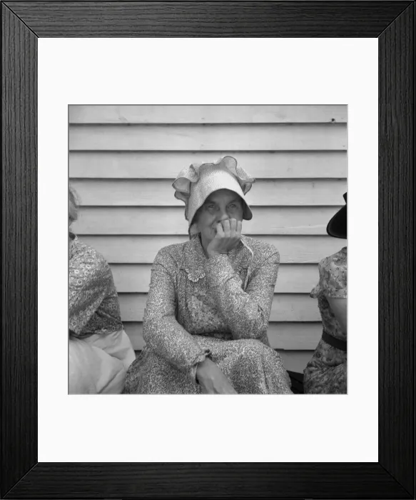 Framed Print : Member of the congregation of Wheeleys church... near Gordonton, North Carolina, 1939. Creator: Dorothea Lange Framed Print : Member of the congregation of Wheeleys church... near Gordonton, North Carolina, 1939. Creator: Dorothea Lange