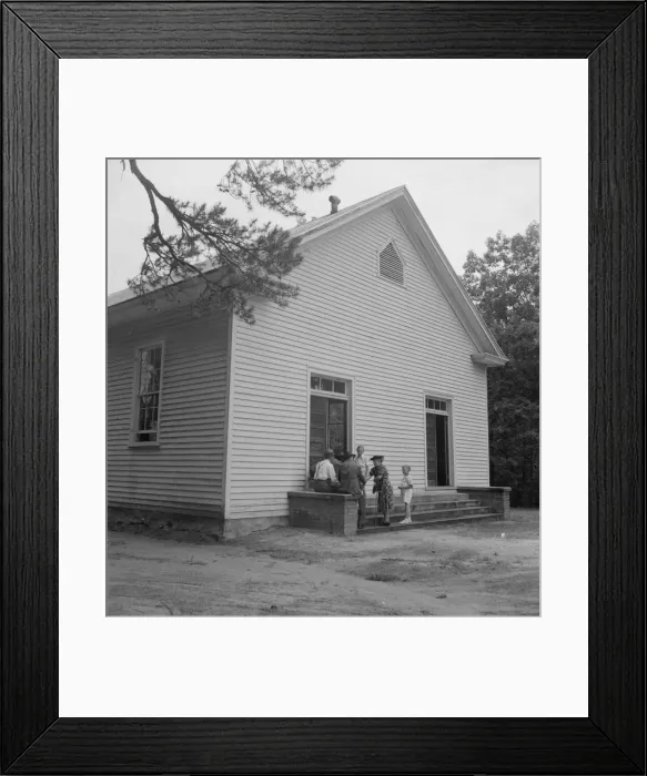 Framed Print : Conversation among members of congregation... Wheeleys Church, Gordonton, North Carolina, 1939. Creator: Dorothea Lange Framed Print : Conversation among members of congregation... Wheeleys Church, Gordonton, North Carolina, 1939. Creator: Dorothea Lange