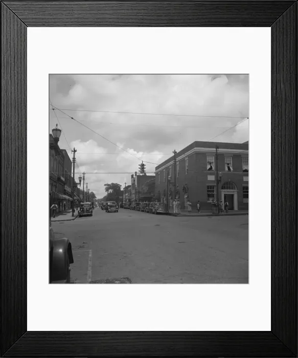 Framed Print : The main street, Fayetteville Street, of Siler City, North Carolina, 1939. Creator: Dorothea Lange Framed Print : The main street, Fayetteville Street, of Siler City, North Carolina, 1939. Creator: Dorothea Lange
