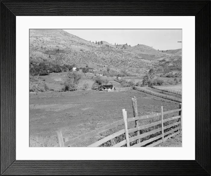 Framed Print : Carlock farmstead, Ola self-hHelp sawmill co-op, Gem County, Idaho, 1939. Creator: Dorothea Lange Framed Print : Carlock farmstead, Ola self-hHelp sawmill co-op, Gem County, Idaho, 1939. Creator: Dorothea Lange