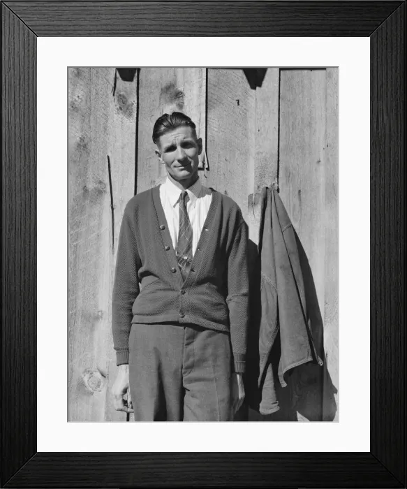 Framed Print : Charlie Carlock, aged thirty-six, the spokesman for... Ola self-help sawmill co-op, Idaho, 1939. Creator: Dorothea Lange Framed Print : Charlie Carlock, aged thirty-six, the spokesman for... Ola self-help sawmill co-op, Idaho, 1939. Creator: Dorothea Lange