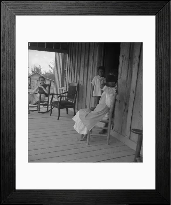 Framed Print : Wife of tenant farmer with two of her six children... Chatham County, N Carolina, 1939. Creator: Dorothea Lange Framed Print : Wife of tenant farmer with two of her six children... Chatham County, N Carolina, 1939. Creator: Dorothea Lange