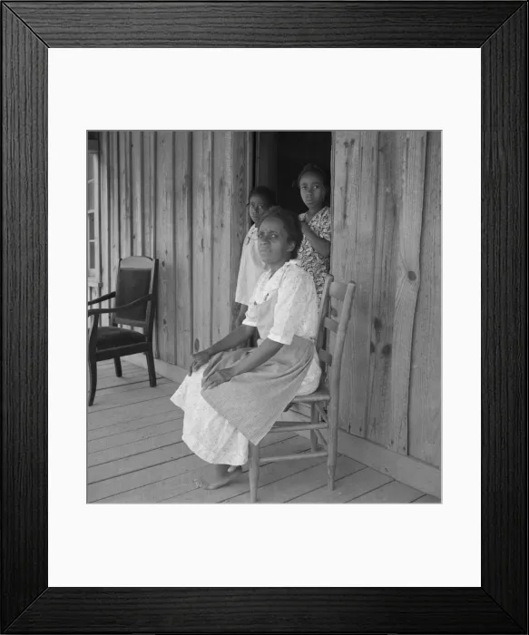 Framed Print : Wife of tenant farmer with two of her six children... Chatham County, North Carolina, 1939. Creator: Dorothea Lange Framed Print : Wife of tenant farmer with two of her six children... Chatham County, North Carolina, 1939. Creator: Dorothea Lange