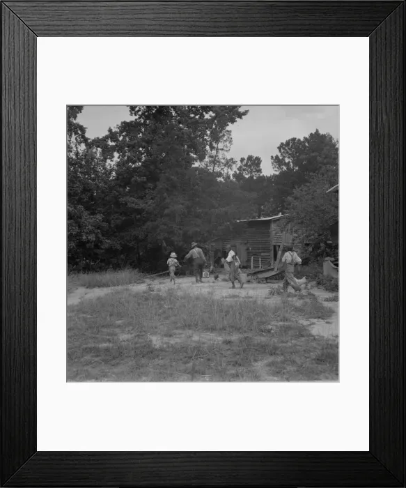 Framed Print : Noontime chores on Negro tenant farm, Granville County, North Carolina, 1939. Creator: Dorothea Lange Framed Print : Noontime chores on Negro tenant farm, Granville County, North Carolina, 1939. Creator: Dorothea Lange