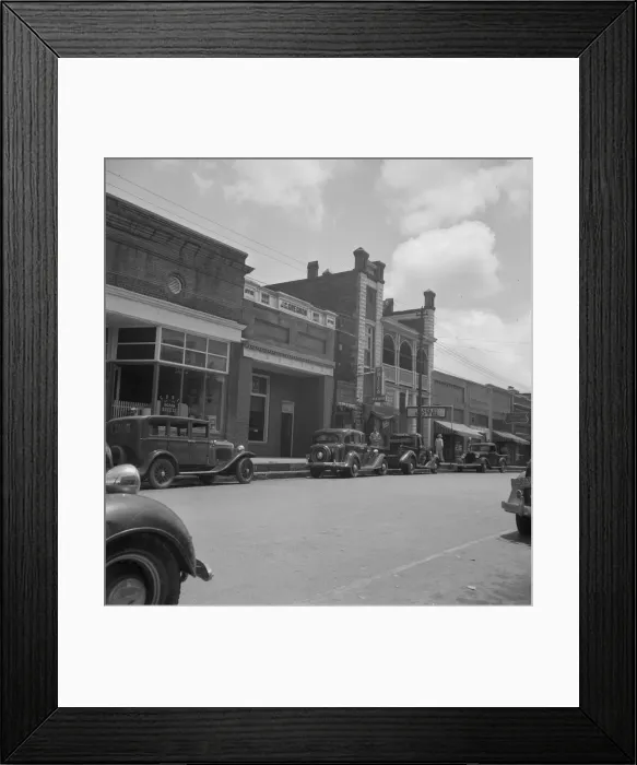 Framed Print : Fayetteville Street in Siler City, North Carolina, 1939. Creator: Dorothea Lange Framed Print : Fayetteville Street in Siler City, North Carolina, 1939. Creator: Dorothea Lange