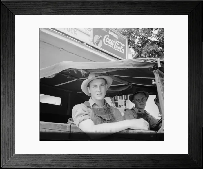 Framed Print : Young North Carolinian in old Ford, Person County, North Carolina, 1939. Creator: Dorothea Lange Framed Print : Young North Carolinian in old Ford, Person County, North Carolina, 1939. Creator: Dorothea Lange