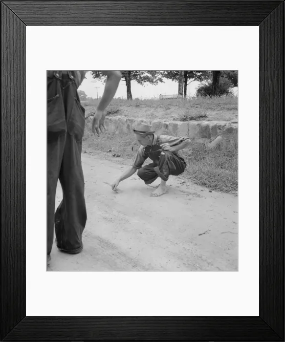 Framed Print : Roadside meeting with Durham County farmer, North Carolina, 1939. Creator: Dorothea Lange Framed Print : Roadside meeting with Durham County farmer, North Carolina, 1939. Creator: Dorothea Lange