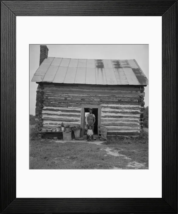Framed Print : Possibly: Young sharecropper and his first child, Hillside Farm, Person County, North Carolina, 1939 Creator: Dorothea Lange Framed Print : Possibly: Young sharecropper and his first child, Hillside Farm, Person County, North Carolina, 1939 Creator: Dorothea Lange