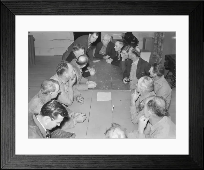 Framed Print : FSA camp for migratory agriculture workers, Farmersville, California, 1939. Creator: Dorothea Lange Framed Print : FSA camp for migratory agriculture workers, Farmersville, California, 1939. Creator: Dorothea Lange