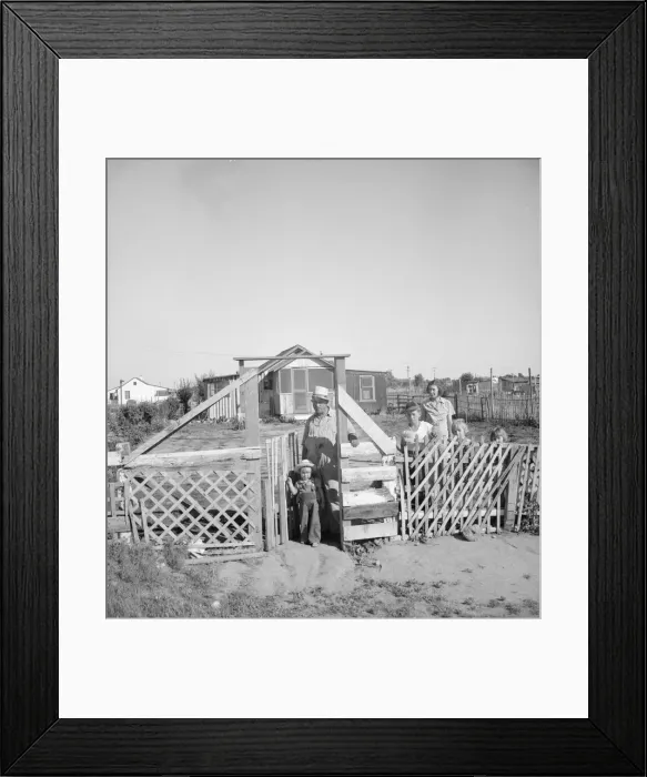 Framed Print : Family from Oklahoma, Highway City, near Fresno, California, 1939. Creator: Dorothea Lange Framed Print : Family from Oklahoma, Highway City, near Fresno, California, 1939. Creator: Dorothea Lange