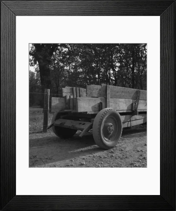 Framed Print : Wagon built on the farm utilizing parts of wrecked Dodge... Oregon, Kirby (Josephine County), 1939. Creator: Dorothea Lange Framed Print : Wagon built on the farm utilizing parts of wrecked Dodge... Oregon, Kirby (Josephine County), 1939. Creator: Dorothea Lange