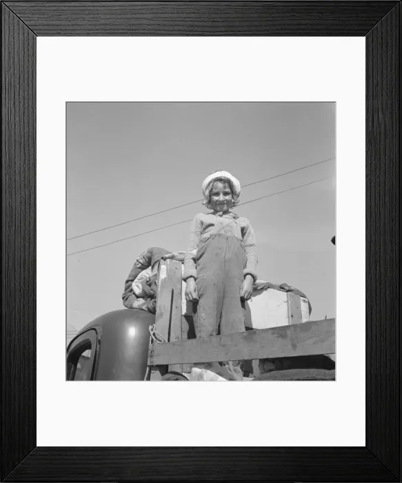 Framed Print : Part of family come for work in potatoes, Tulelake, Siskiyou County, California, 1939. Creator: Dorothea Lange Framed Print : Part of family come for work in potatoes, Tulelake, Siskiyou County, California, 1939. Creator: Dorothea Lange