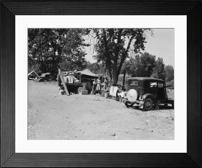Framed Print : Camp of migratory families in Ramblers Park, Yakima Valley, Washington, 1939. Creator: Dorothea Lange Framed Print : Camp of migratory families in Ramblers Park, Yakima Valley, Washington, 1939. Creator: Dorothea Lange