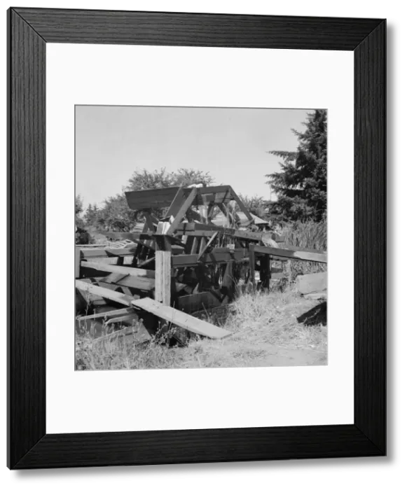 Framed Print : Waterwheel for field irrigation in the bean... north of West Stayton, Marion County, Oregon, 1939. Creator: Dorothea Lange Framed Print : Waterwheel for field irrigation in the bean... north of West Stayton, Marion County, Oregon, 1939. Creator: Dorothea Lange